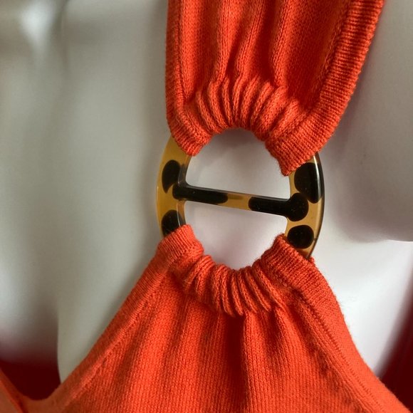 Ladies August Silk Orange Sleeveless Top Size M NWT - Picture 4 of 5